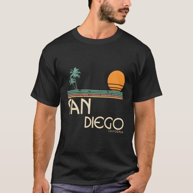 T-shirt Palmiers de Californie de San Diego (Devant)