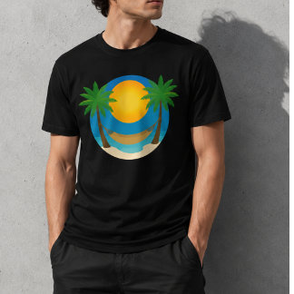 T-shirt Palmiers de plage hamac