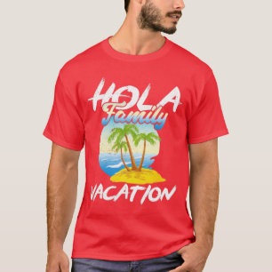 T-shirt Palmiers exotiques Été Mexicaine Hola Famille Vaca
