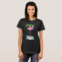 Palmiers Flamants roses roses et succulents florau