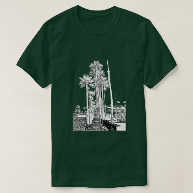 T-shirt Palmiers superbes de promenade (Design devant)