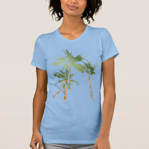 T-shirt Palmiers tropicaux Cocotiers Hawaï