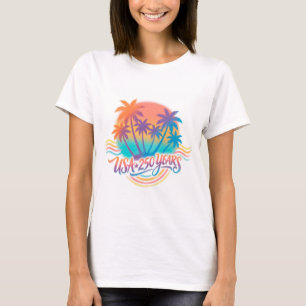 T-shirt Palmiers USA 250 Ans Patriotique Désert Lever du S