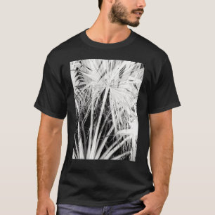 T-shirt Palmiers Vibes tropicales Silhouette blanche Negat