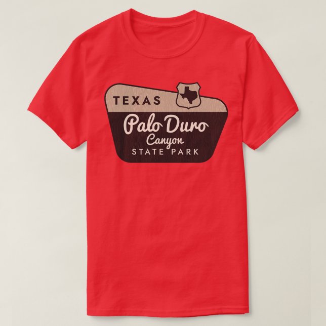 T-shirt Palo Duro Canyon State Park Texas Affiche de bienv (Design devant)