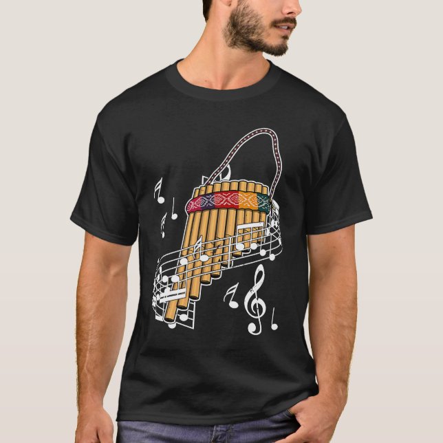 T-shirt Pan Flute Musical Instrument  4 (Devant)