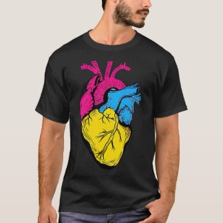 T-shirt Pan Pride LGBQ Retro Pansexual Heart