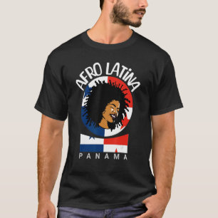 T-shirt Panama Afro Latina - Drapeau Panaméen, Noir Et Af