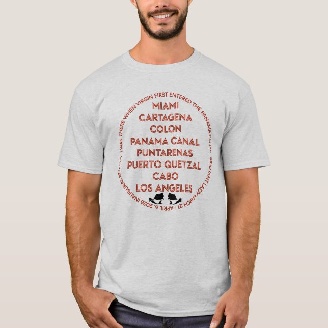 T-shirt Panama Canal First Time Red (Devant)