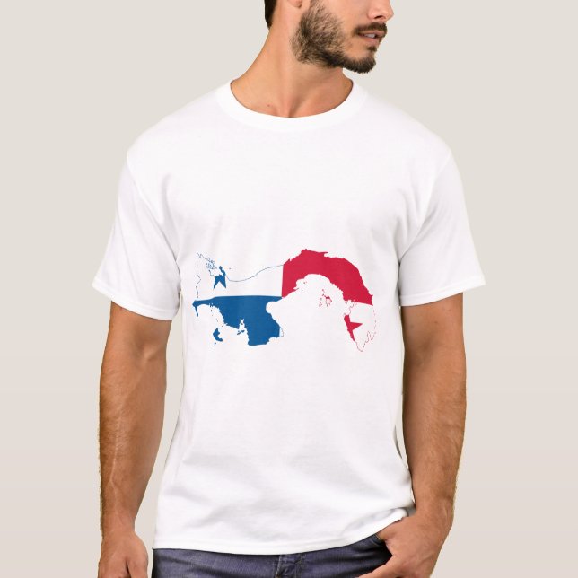 T-SHIRT PANAMA - CARTE/LOGO/DRAPEAU/COULEURS/CRISE (Devant)
