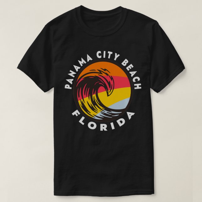 T-shirt Panama City Beach Floride Vacances Souvenir Océan (Design devant)