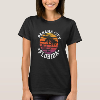 T-shirt Panama City Florida Vacations Plage Palmiers Su
