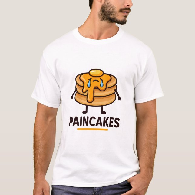 T-shirt Pancake Pun Tee - Fluffy & Funny (Devant)