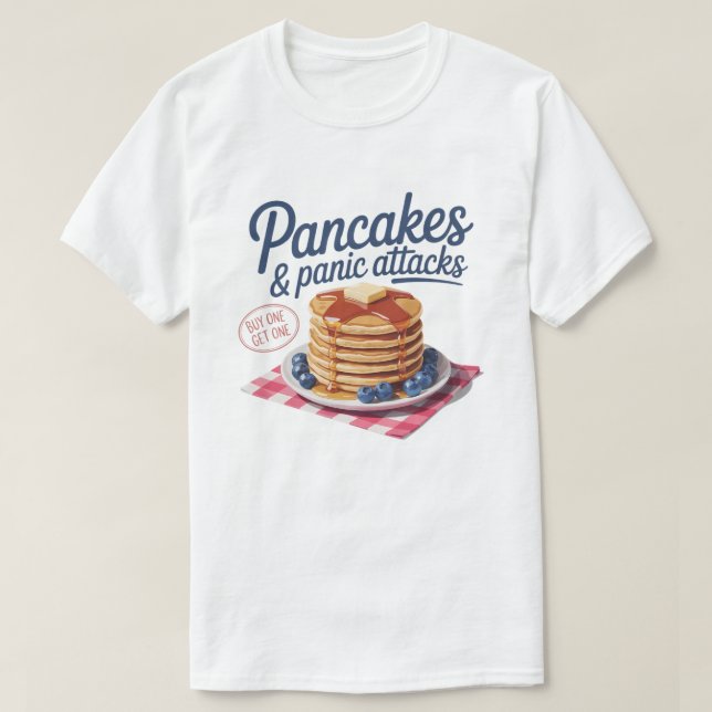T-shirt Pancakes cadeau, Funny Breakfast tee, Food Lover T (Design devant)