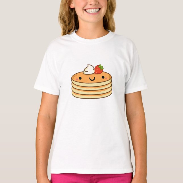 T-shirt Pancakes Cute Kawaii (Devant)