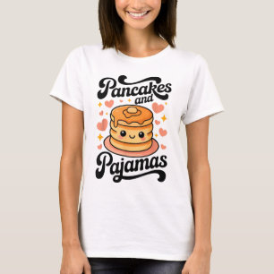 T-shirt Pancakes et Pyjamas Kawaii Petit Déjeuner de Crêpe