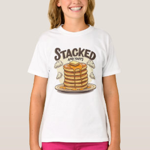 T-shirt Pancakes Pile Et Joyeux Sirop Délice