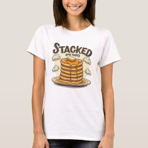 T-shirt Pancakes Pile Et Joyeux Sirop Délice