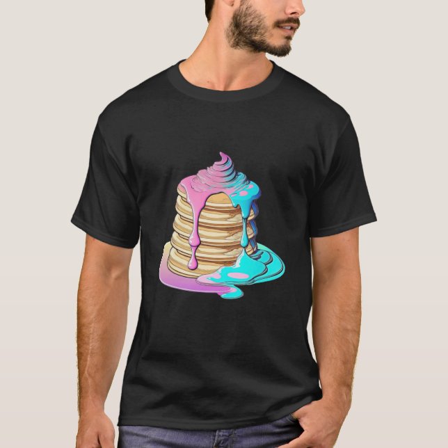 T-shirt Pancakes Vaporwave Retrowave Aesthetic (Devant)