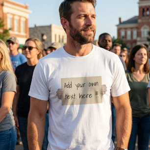 T-shirt Pancarte de protestation en carton - Graphisme per