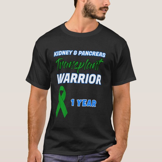 T-shirt Pancréas du rein transplantation premier anniversa (Devant)
