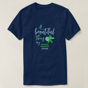 T-shirt Pancréas Personnalisées Transplanter Ribbon vert