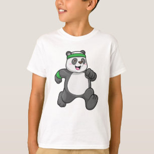 T-shirt Panda à Jogging avec bandeau et bracelet