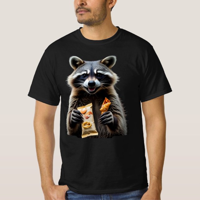 T-shirt Panda à ordures : Raton laveur amusant (Devant)
