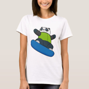 T-shirt Panda a Snowboarder