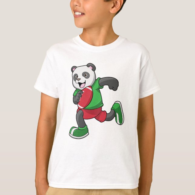 T-shirt Panda au football avec équipement (Devant)