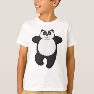 T-shirt Panda au Yoga Exercice d'étirement