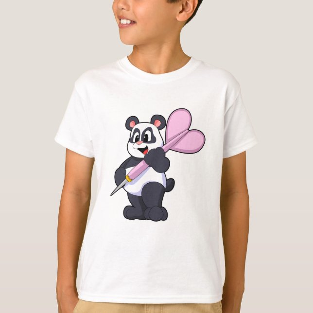 T-shirt Panda aux fléchettes avec Dart (Devant)