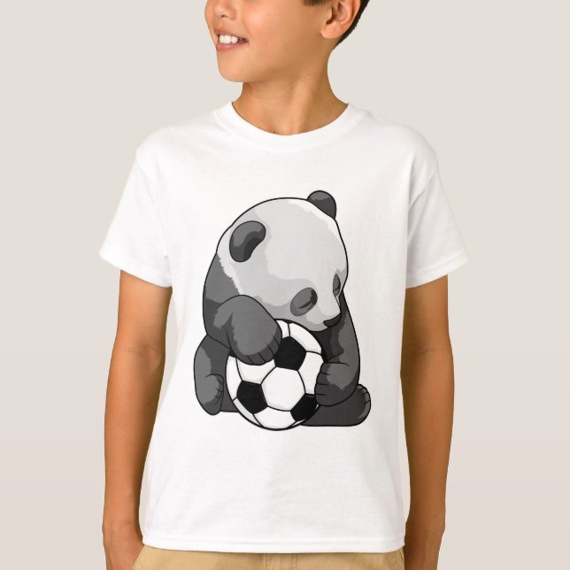 T-shirt Panda avec balle de football (Devant)
