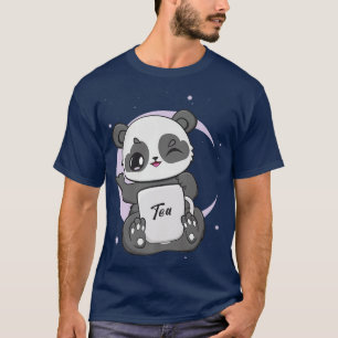 T-shirt Panda Avec Boba Bubble Lait Thé Anime Kawaii Ours