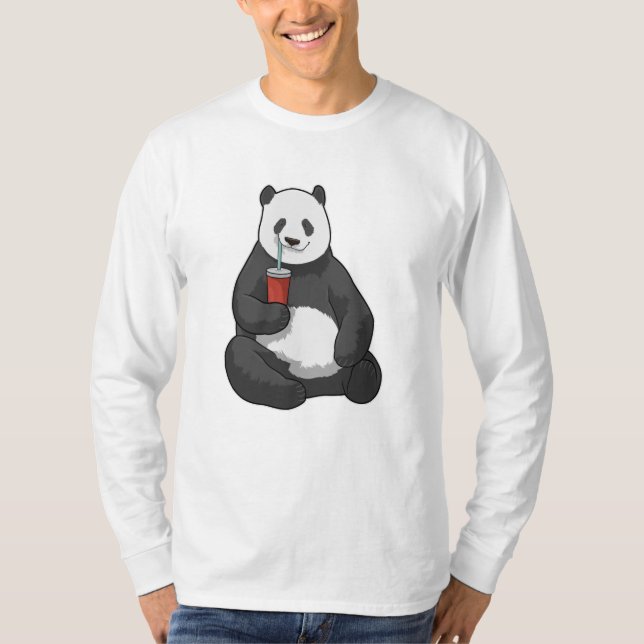 T-shirt Panda avec boisson (Devant)