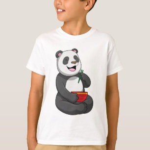 T-shirt Panda avec Bowl Ramen