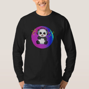 T-shirt Panda avec casque de musique DJ