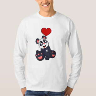 T-shirt Panda avec coeur