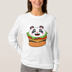 T-shirt Panda avec hamburger