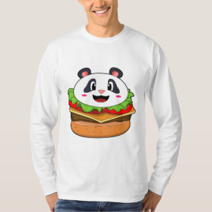 T-shirt Panda avec hamburger