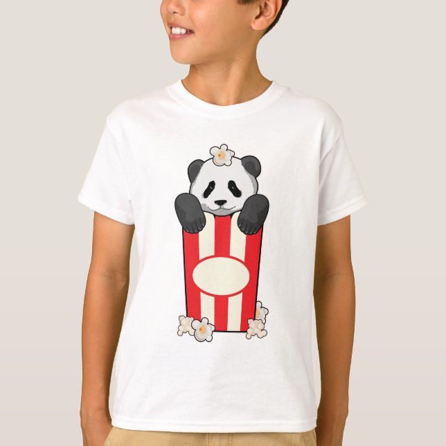 T-shirt Panda avec Popcorn (Devant)