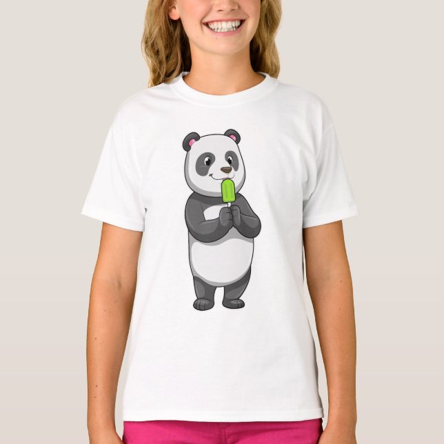 T-shirt Panda avec Popsicle (Devant)