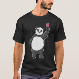 T-shirt Panda avec Tulipe