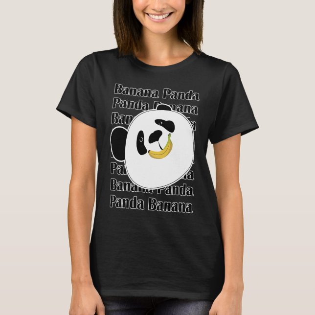 T-shirt Panda Banana Happy Smile (Devant)
