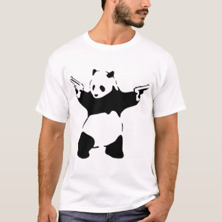 T-shirt Panda Banksy Avec Armes À Feu