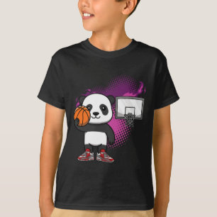 T-shirt Panda Bear Bysketbyll joueur Amoureux des animaux 