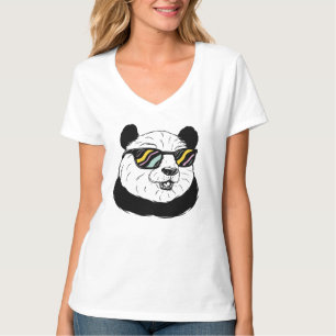 T-shirt Panda Bear dans les lunettes de soleil