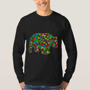 T-shirt Panda Bear Funny Puzzle Animaux Sensibilisation su