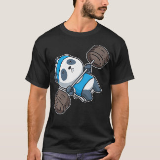 T-shirt Panda Bear Gym entraînement Banc de formation Poid