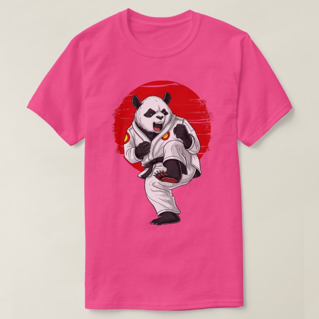 T-shirt Panda Bear Karate Kickboxing Kung Fu Taekwondo Mar (Design devant)